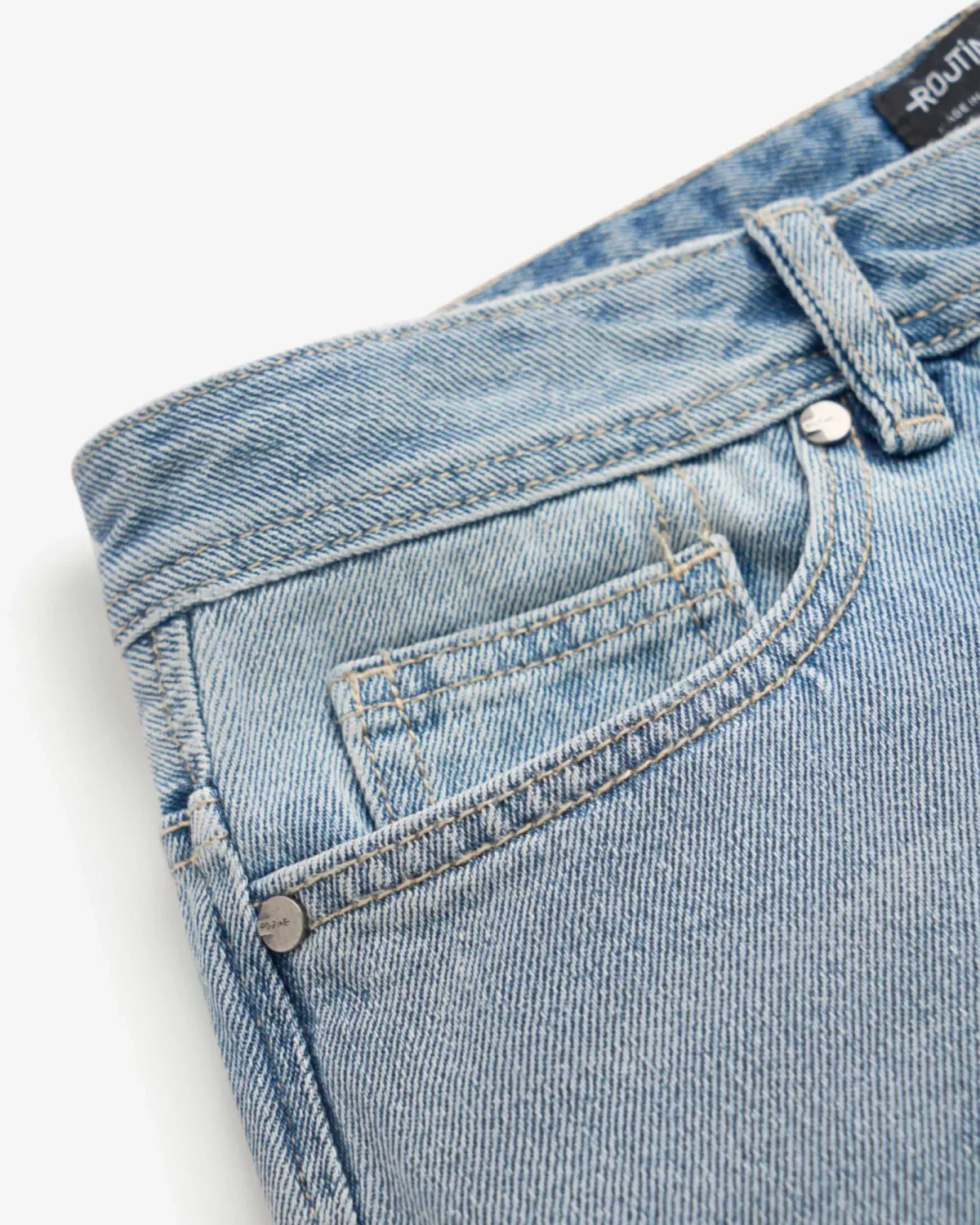 Quần denim nam (Quần jean) thêu túi sau form straight - RT 10S25DPA009 | ROUTINE CÀ MAU