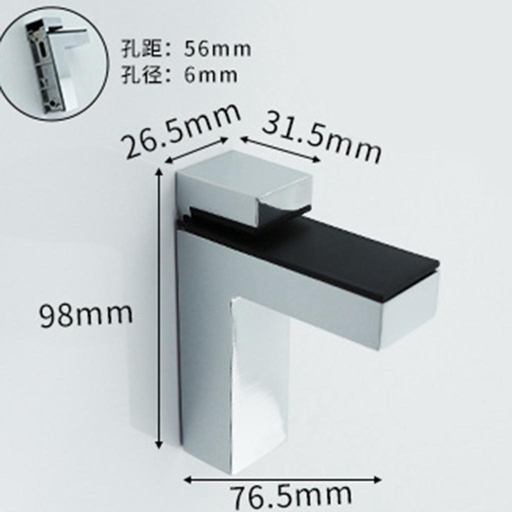 Solid Metal Adjustable Wood/Glass Shelf Bracket Wall Mount Brushed Nickel