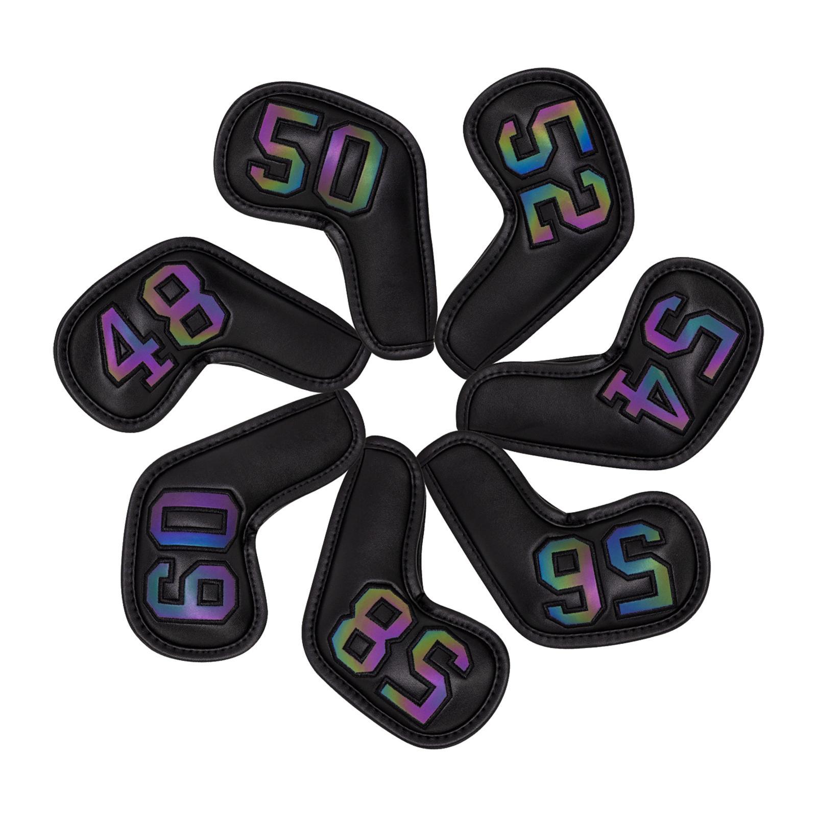 Fashionable, Golf Iron Headcover, Golf Club Head Cover, Dustproof, Golf Hybrid Wedges, Embroidery Number, Wedge Cover for Protection Unisex