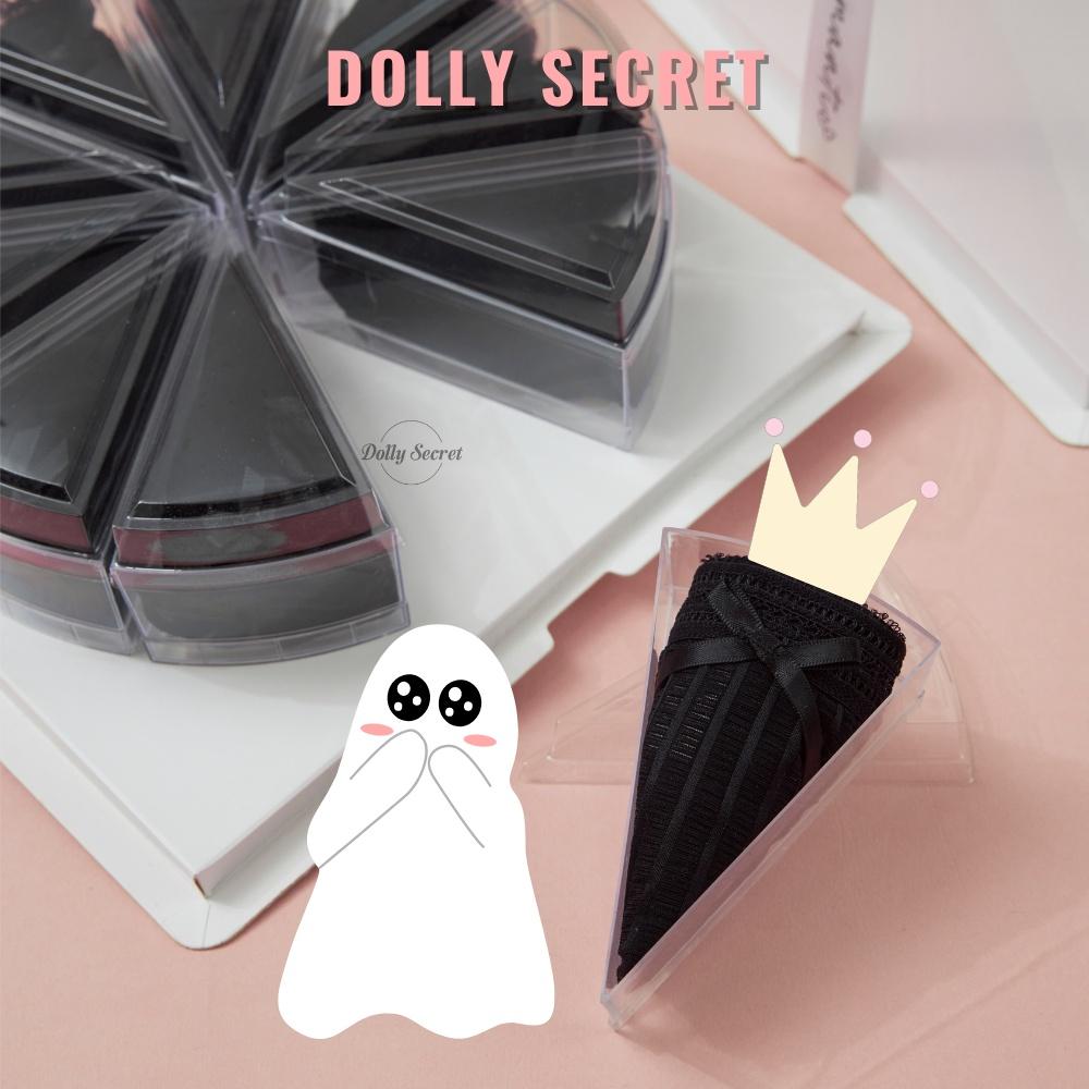 Set 10 quần lót Đen Huyền Bí DOLLY SECRET - SEELIPS BIRTHDAY CAKE quà tặng độc đáo B08