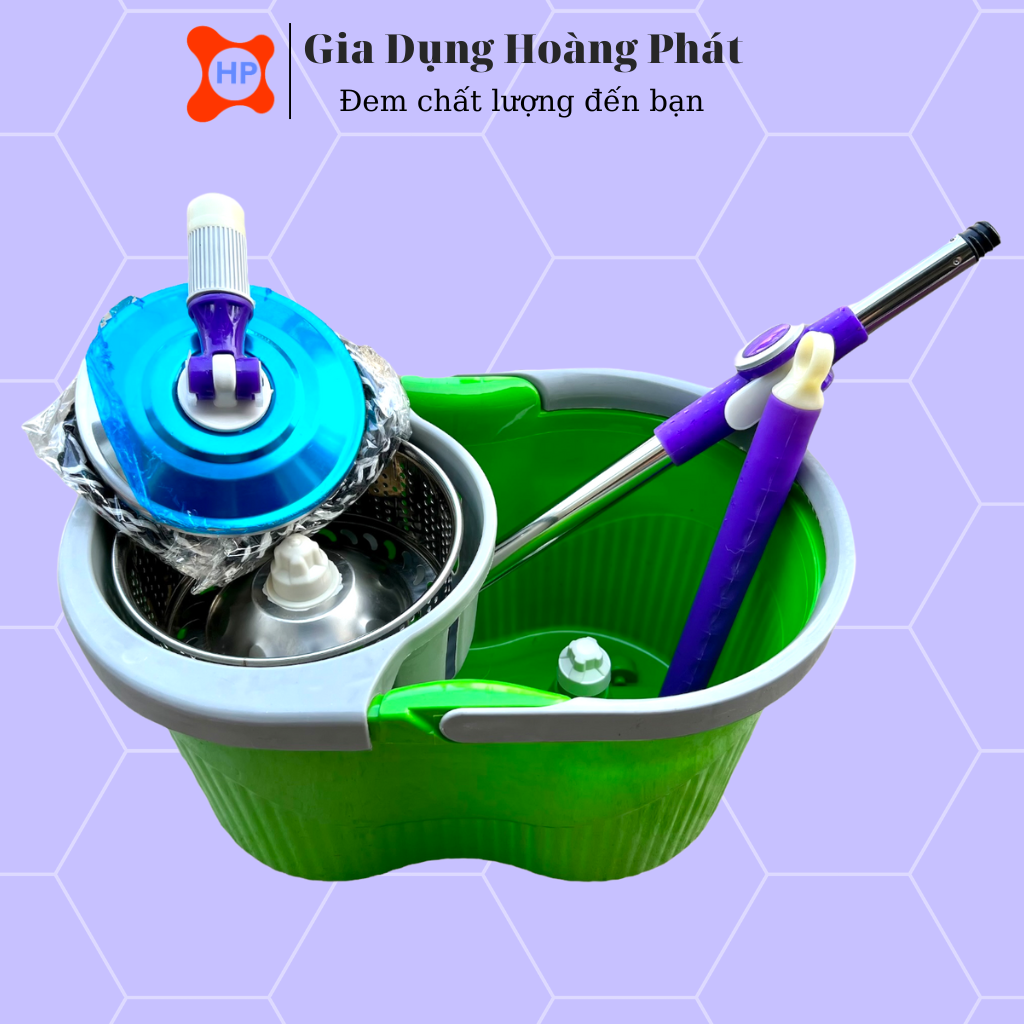 Thùng / Xô Lau Nhà 360° Lồng Inox