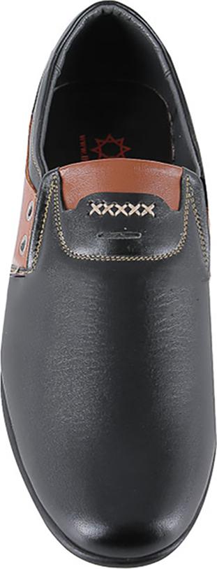 Giày Mọi Nam Da Bò Cao Cấp Màu Đen Phối Da HC7783