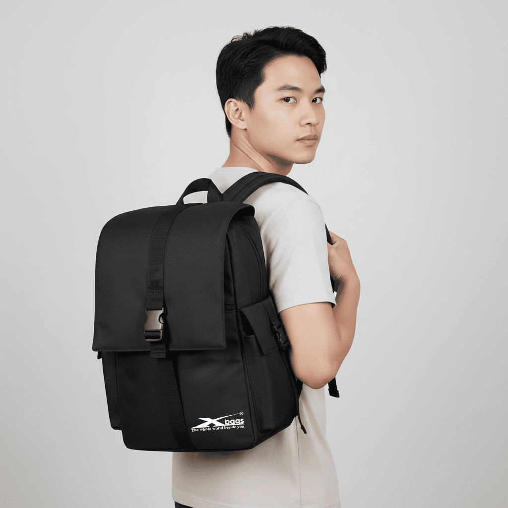 Balo học sinh thời trang Xbags Modern cao cấp – Balo trung học đựng laptop, thiết kế hiện đại thanh lịch XB2007