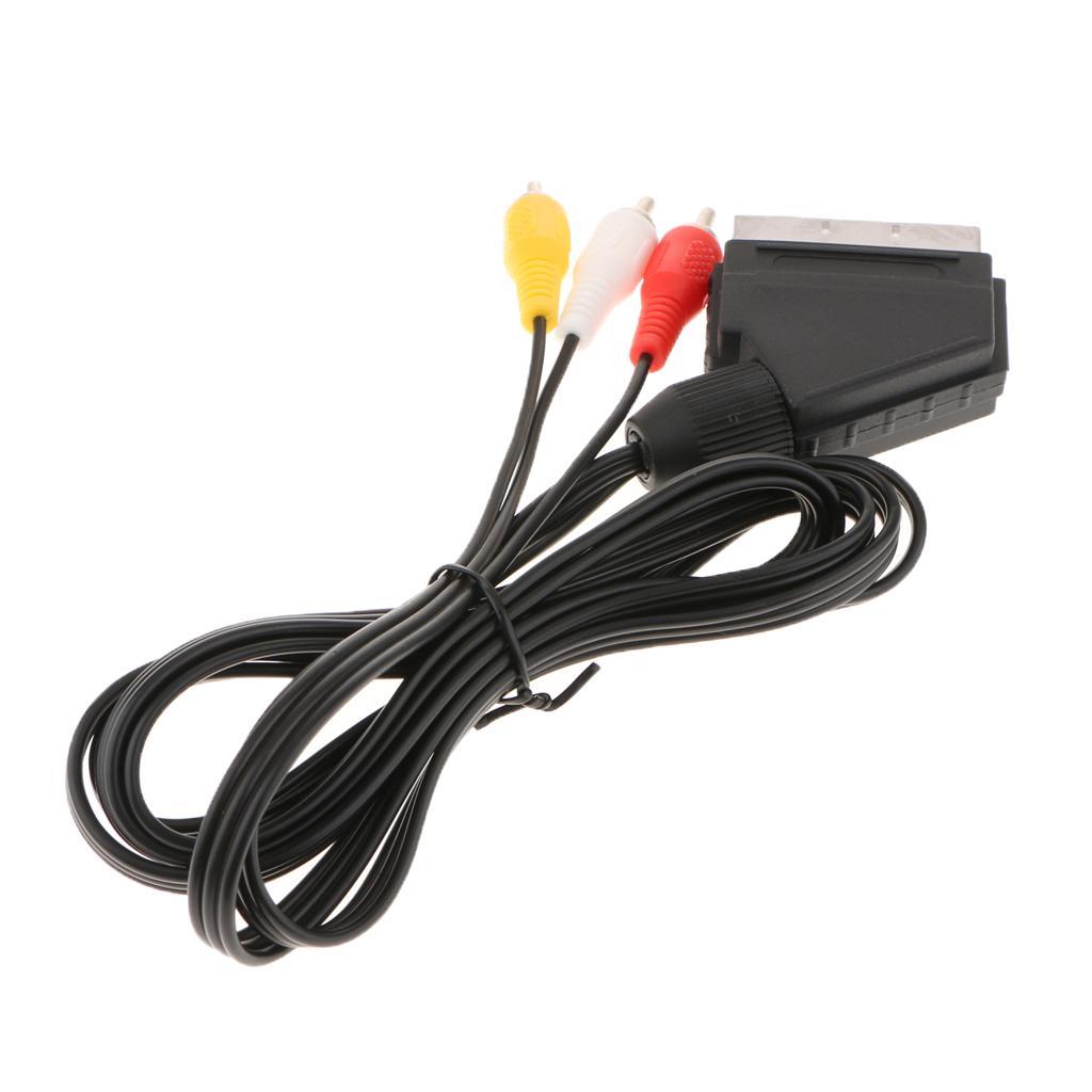 6ft SCART to 3 RCA Phono  Audio Video Component Cable for  NES