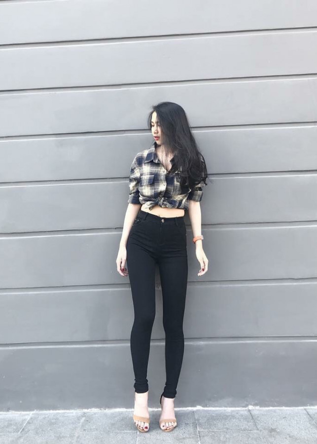 Quần jean dài xanh đậm big size co dãn mạnh