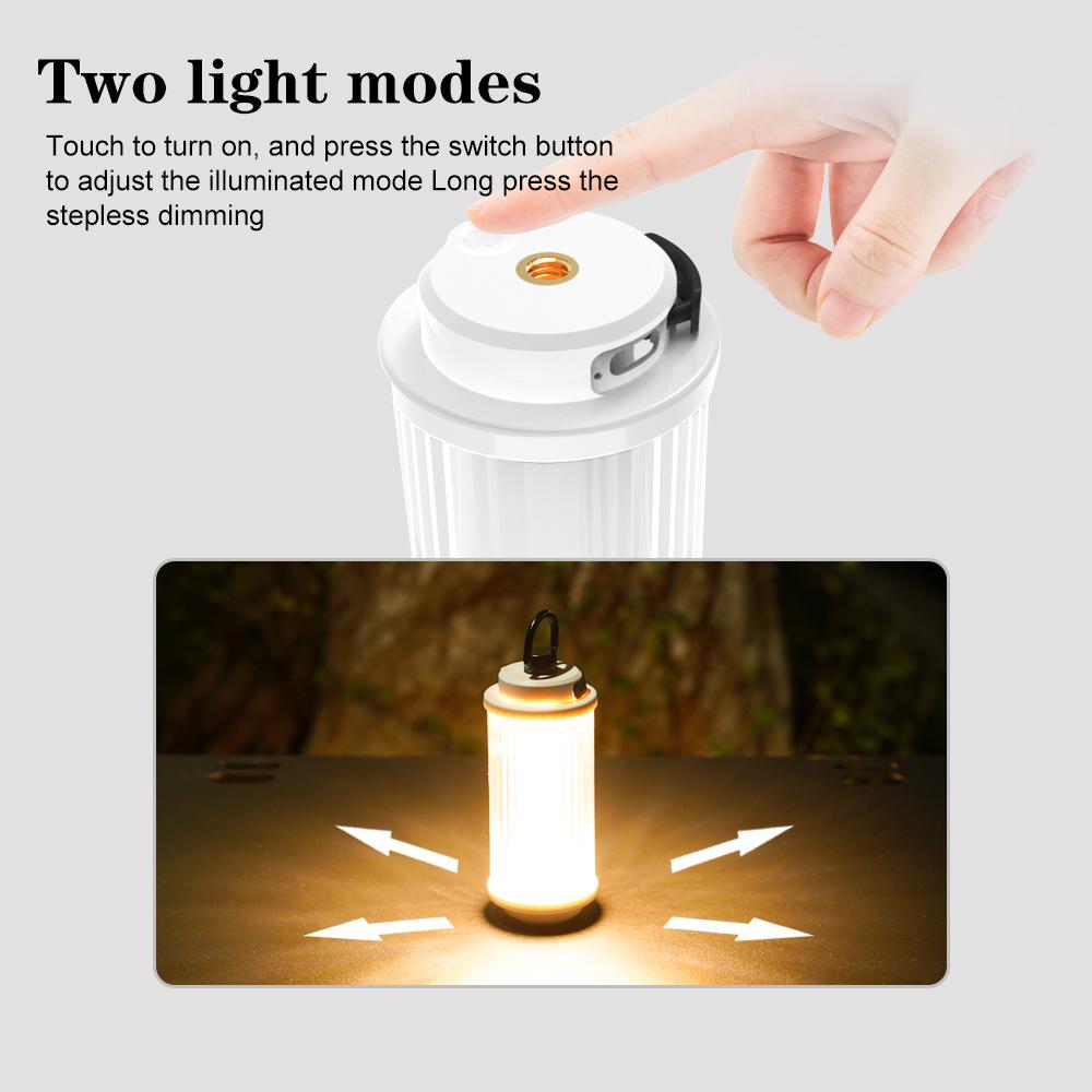 Đèn Cắm Trại Di Động Ngoài Trời Làm Mờ Vô Cấp Đèn Lồng Lều Độ Sáng Cao USB Sạc Đèn LED Khẩn Cấp Ánh Sáng Với Vòng Treo