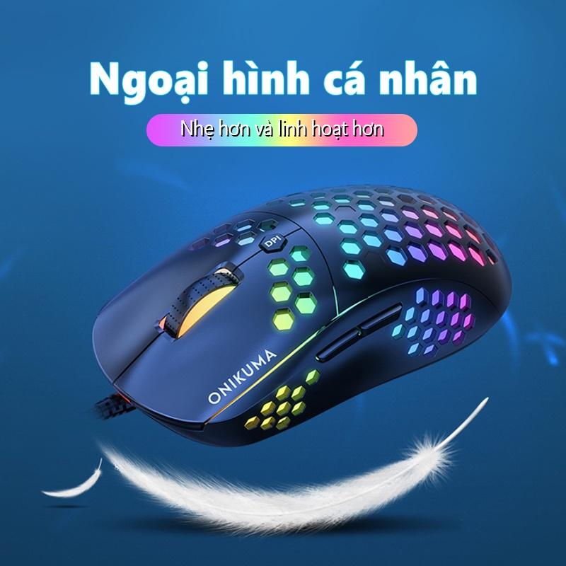 ONIKUMA CW903 Chuột Chơi Game USB Chuột Chơi Game Có Dây Chống Trượt Sáu Tốc Độ DPI Phát Sáng RGB Có Thể Điều Chỉnh [Hàng chính hãng]