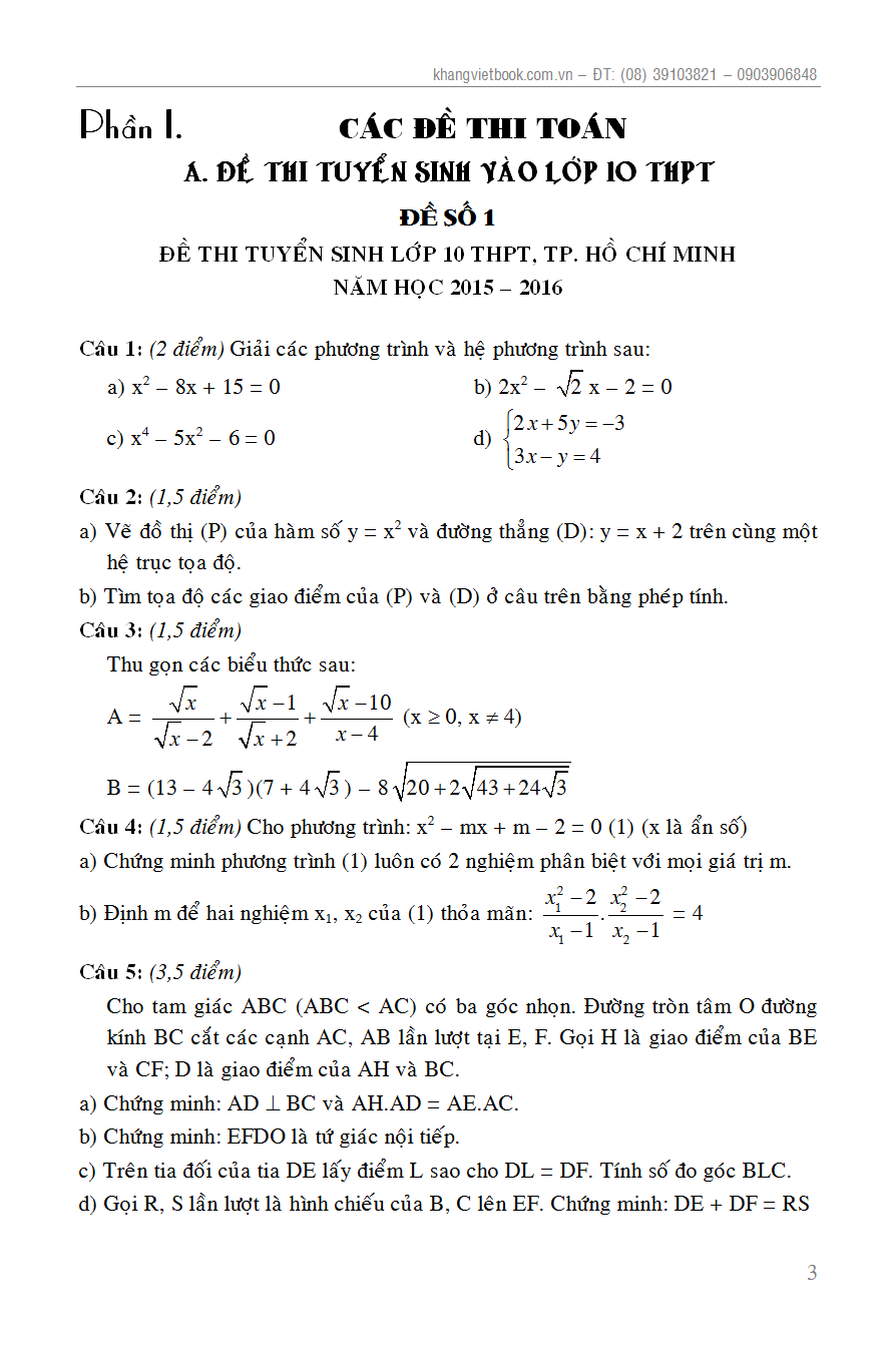 CHIẾN THẮNG KÌ THI 9 VÀO 10 TOÁN HỌC_KV