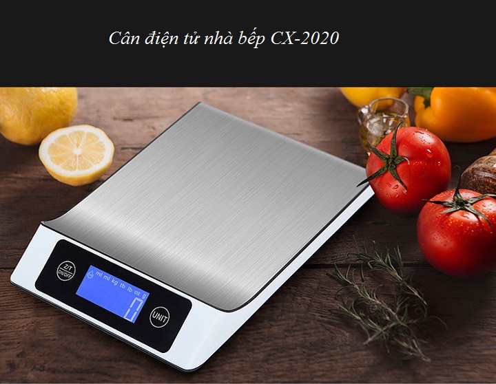 Cân để bàn điện tử độ chính xác cao tải trọng tối đa 15kg nhà bếp CX-2020 (Tặng móc treo đồ dán tường 3D-giao ngẫu nhiên)
