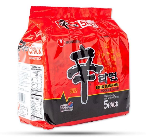 Lốc 5 gói Mì cay Nongshim Shin Ramyun 120gr