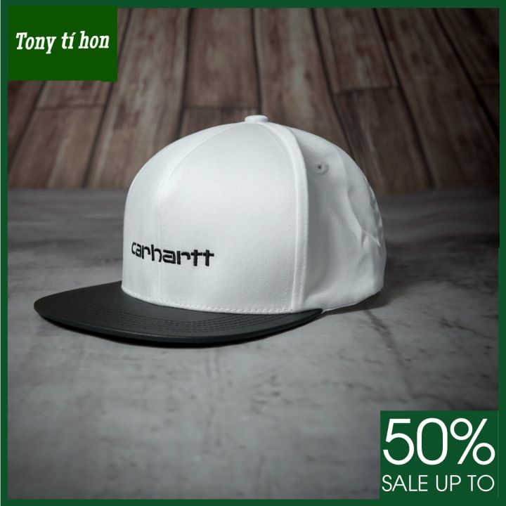 Tony tí hon - Mũ/nón kết lưỡi trai Snapback C cá tính thời trang nam nữ cao cấp màu trắng