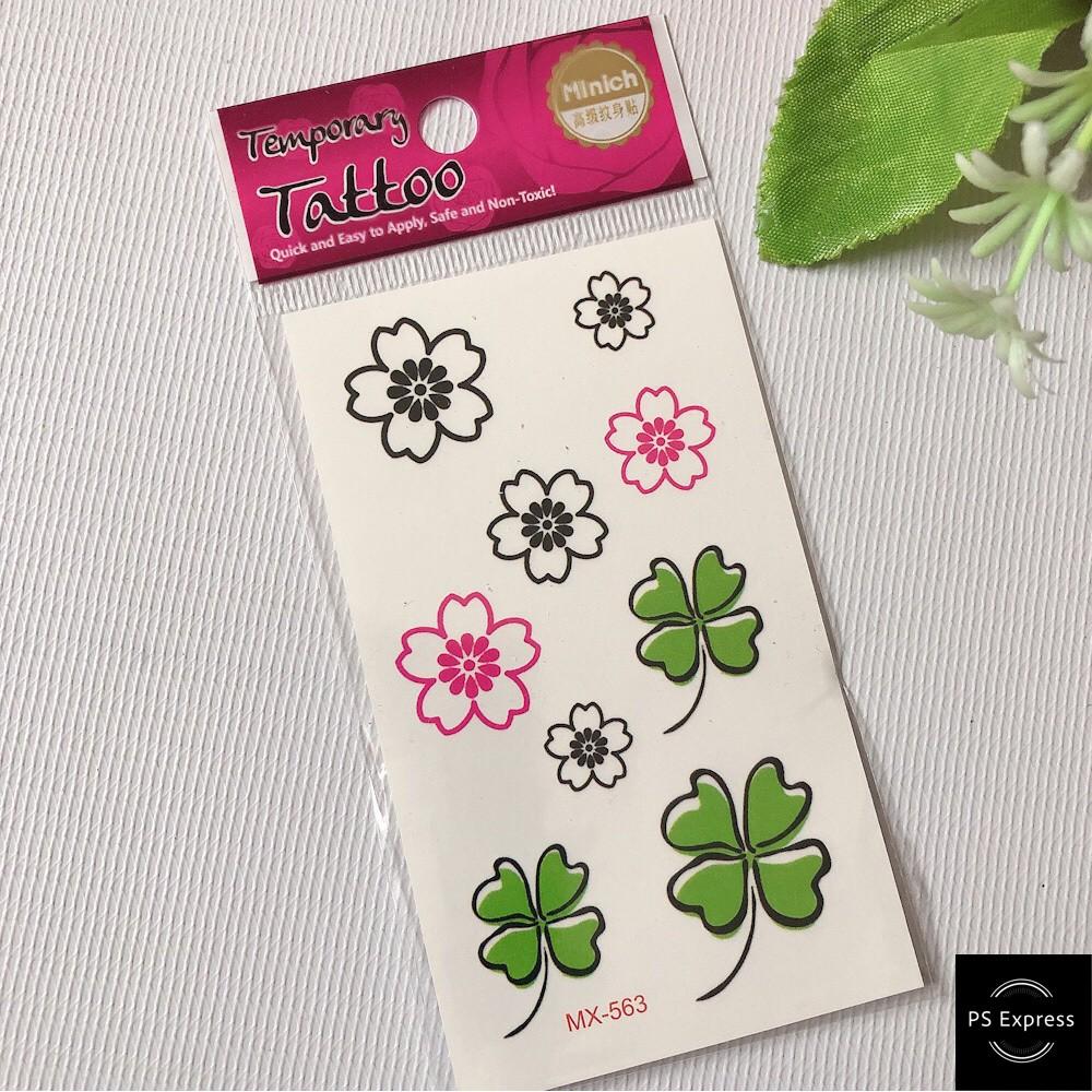 Combo 55 tấm xăm dán hoa bỉ ngạn 10x6cm