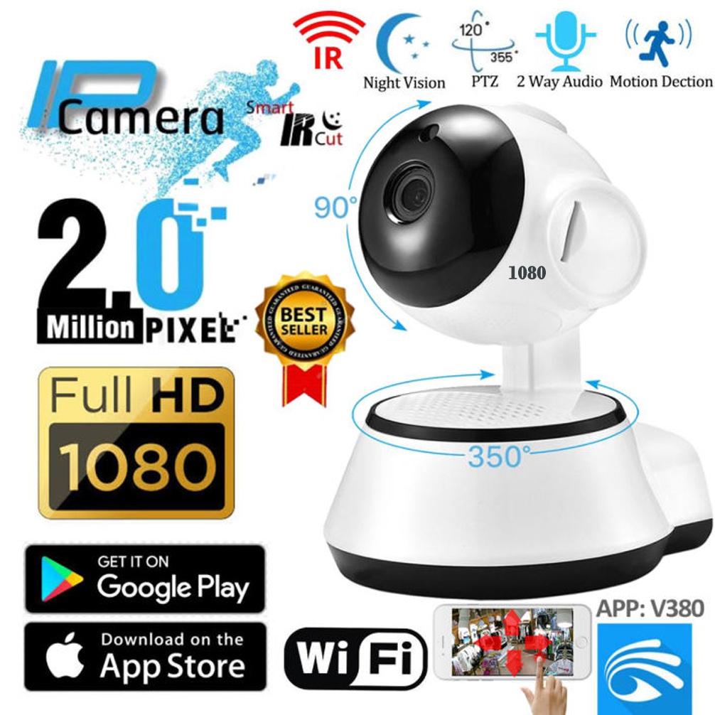 Camera V380, camera wifi IP V380 tích hợp microphone ghi âm thanh, đàm thoại 2 chiều