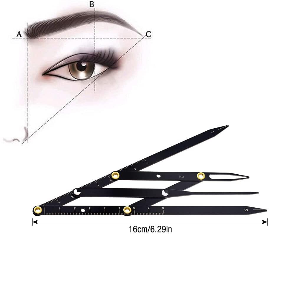 Hình xăm Lông mày Thước, thước kẻ lông mày với tỷ lệ vàng bằng thép không gỉ phanh caliper thiết kế lông mày công cụ đo lường cô dâu mắt bán
