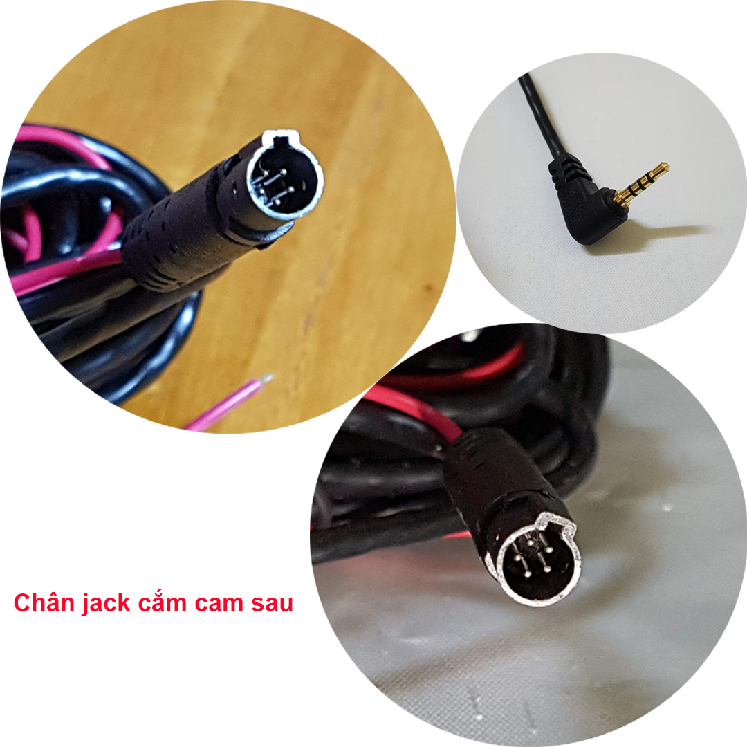 Dây 10m kết nối camera hành trình trước và camera sau, jack 2.5mm, 5 chân, nhiều sợi, mềm