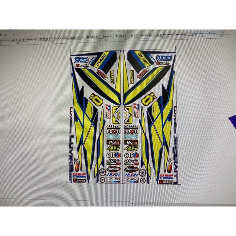 Tem rời dành cho xe luvias xanh vàng