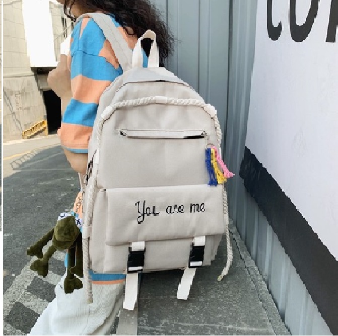 BALO TÚI CHẤT VẢI OXFORD DÀNH CHO COUPLE HỌC SINH SINH VIÊN NAM NỮ IN CHỮ YOU ARE ME MẪU MỚI XLBYR218