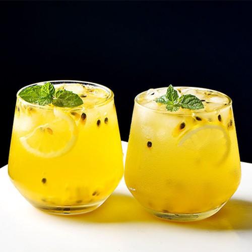 Ly thủy tinh  Rock 370ml phong cách hàn quốc chuyên uống nước ép