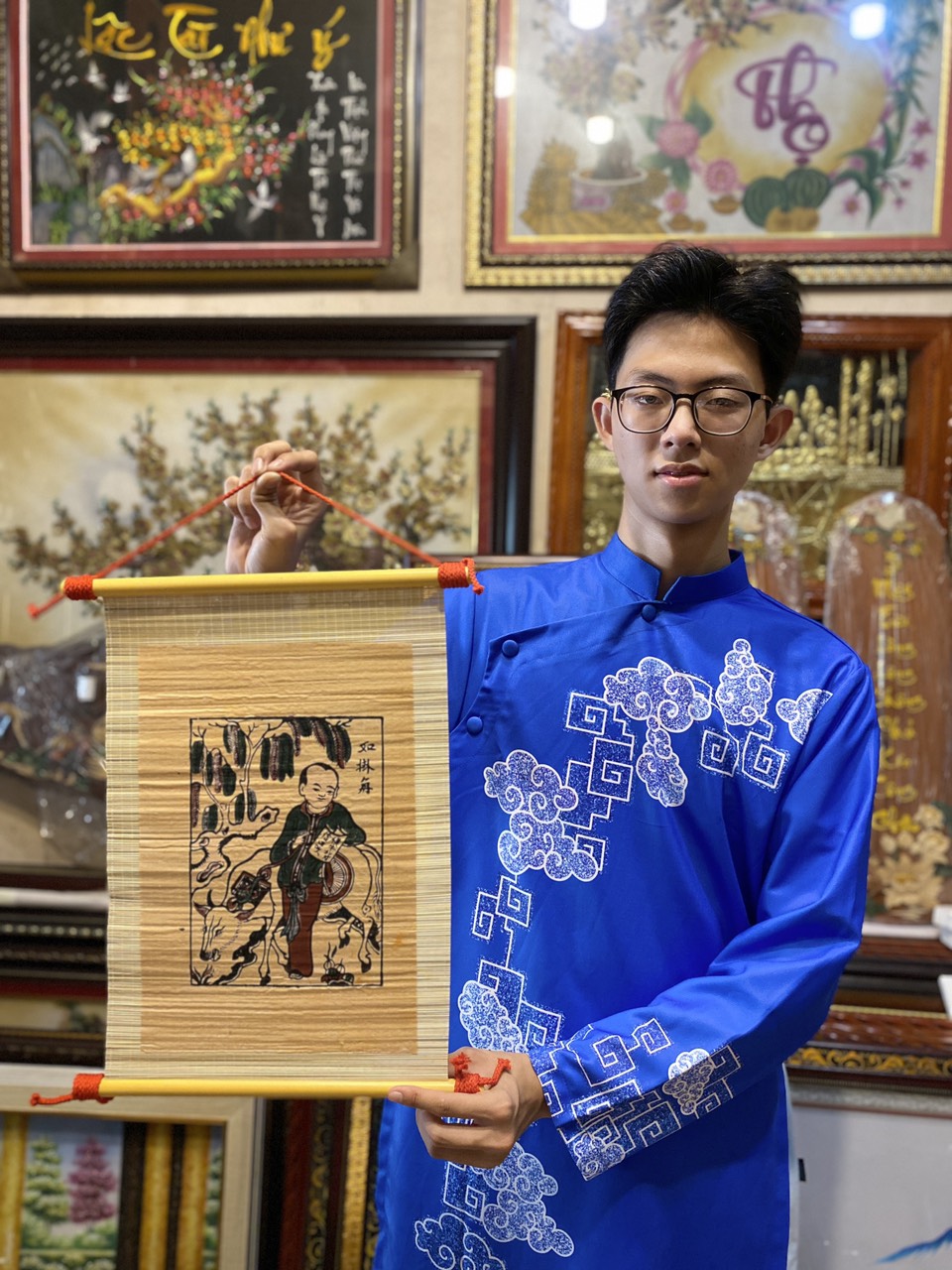Tranh Dân Gian Đông Hồ Chăn Trâu Đọc Sách