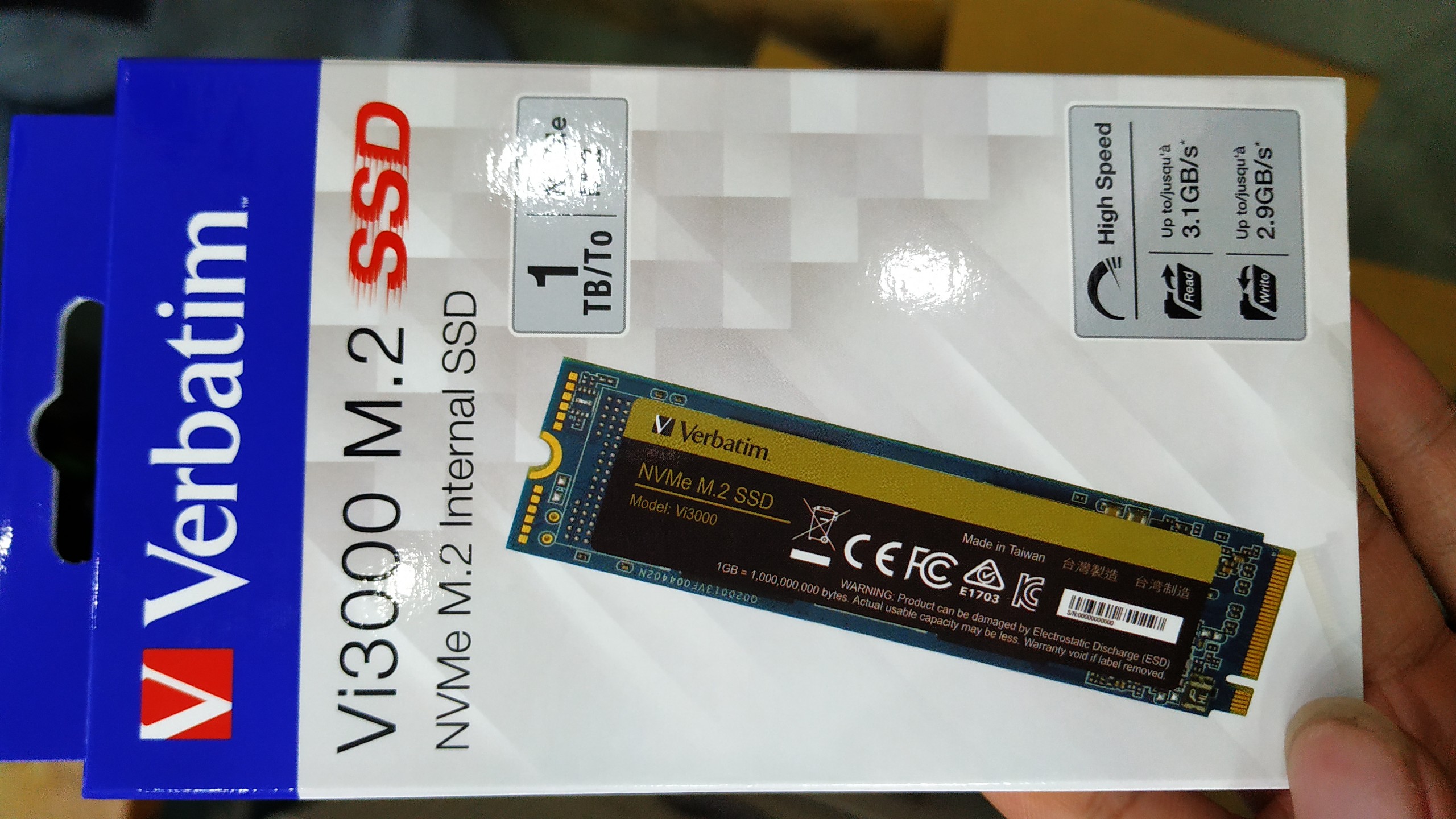 Ổ cứng Verbatim SSD NVMe M.2 1TB (Vi3000)- Hàng chính hãng
