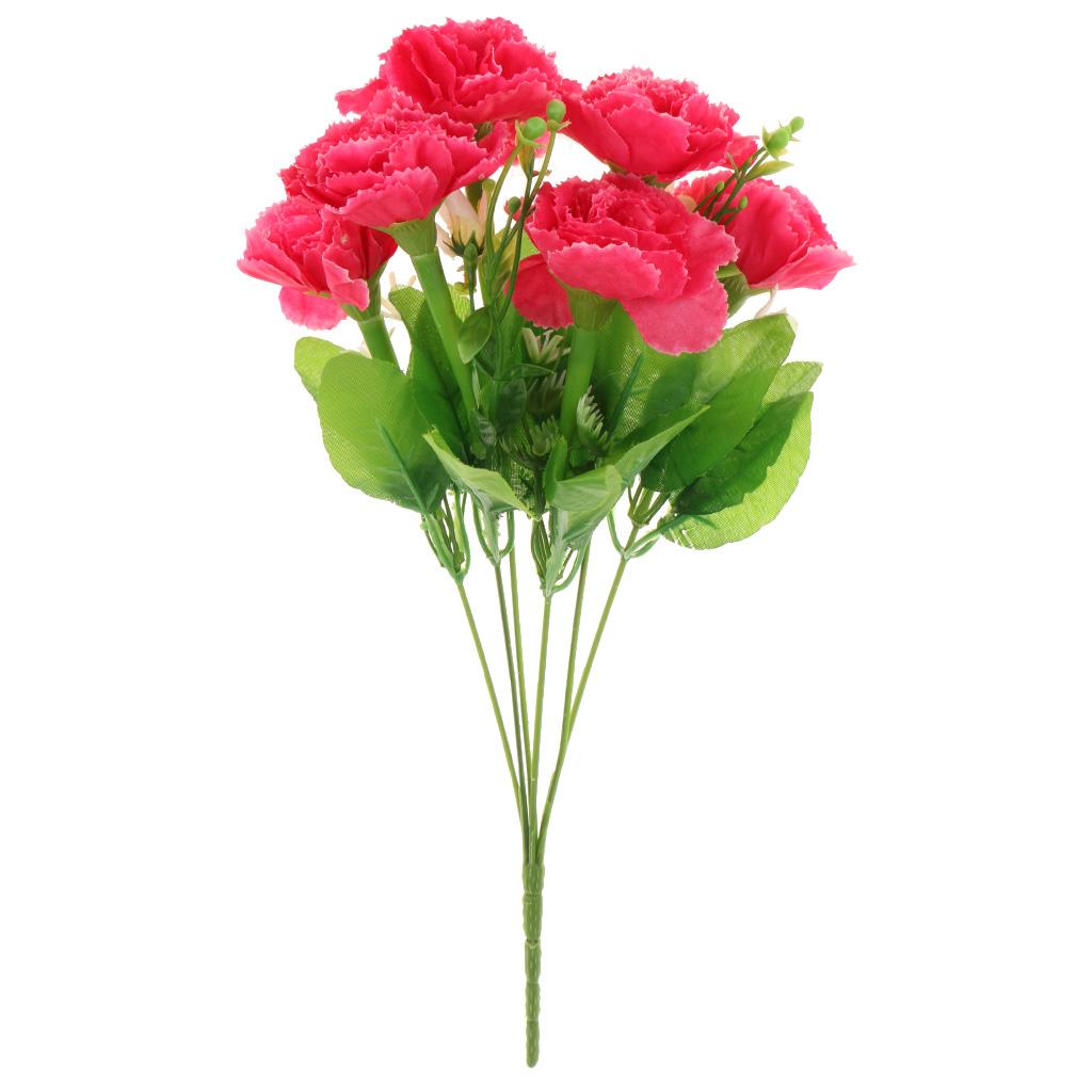 Carnation Bunch Artificial Silk Flower Bouquet Plant Home Decor