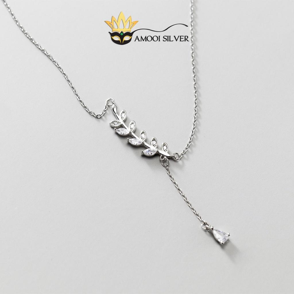 Dây chuyền bạc S925 nguyệt quế - Amooi Silver AD40