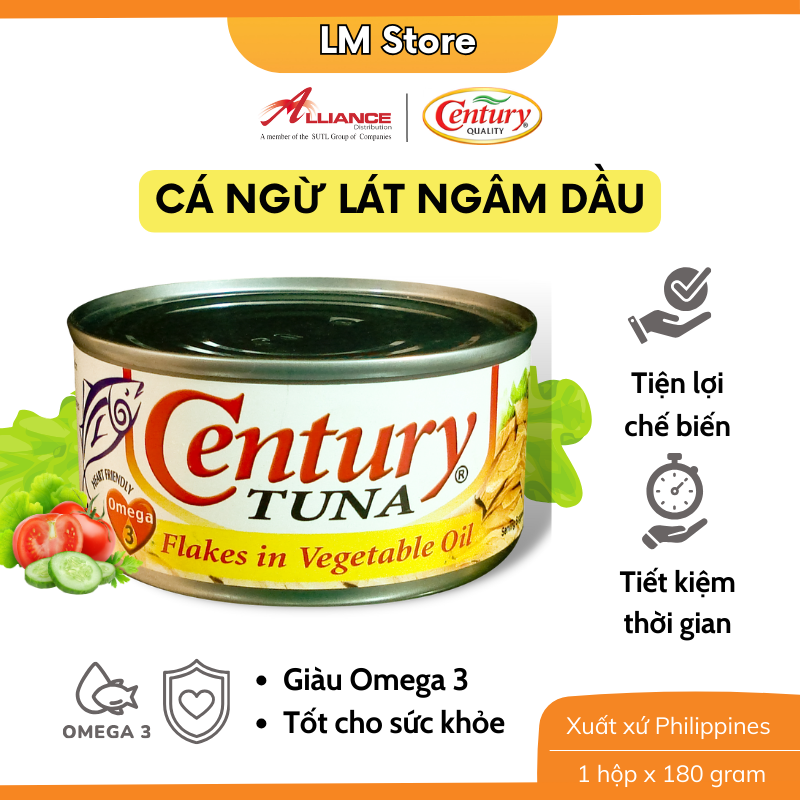Cá ngừ xắt lát ngâm dầu nhập khẩu Philippines - Khối lượng 170g