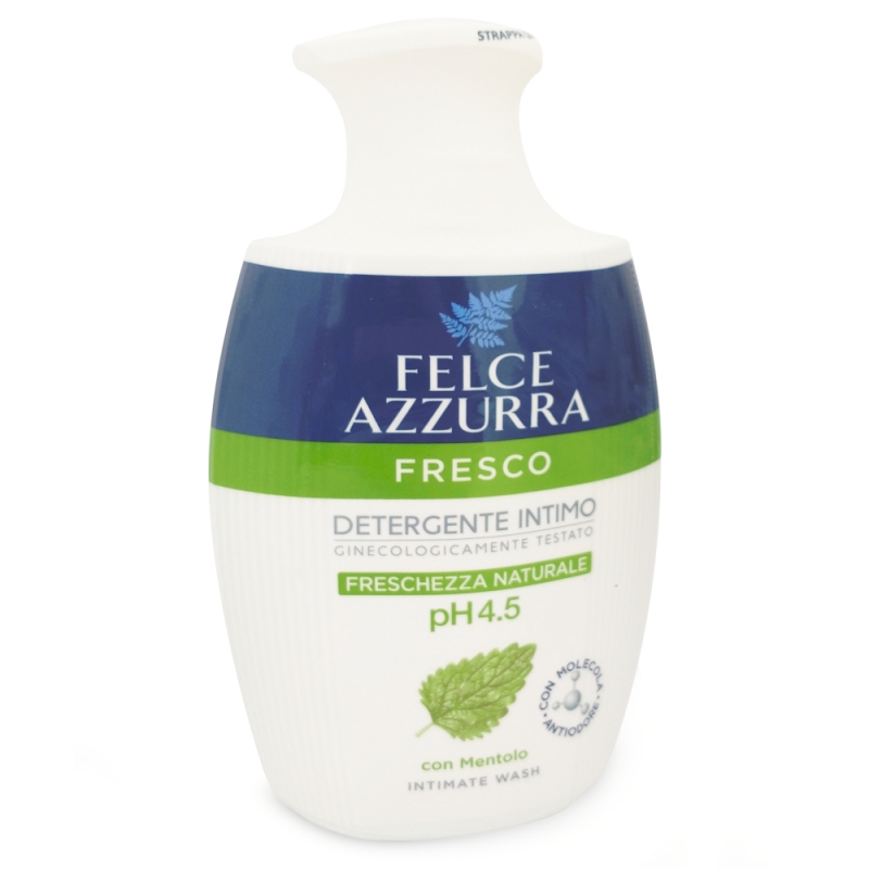 Dung dịch vệ sinh phụ nữ hương nước hoa Ý Felce Azzurra 250ml, hương bạc hà tươi mát dùng hàng ngày độ pH 4.5