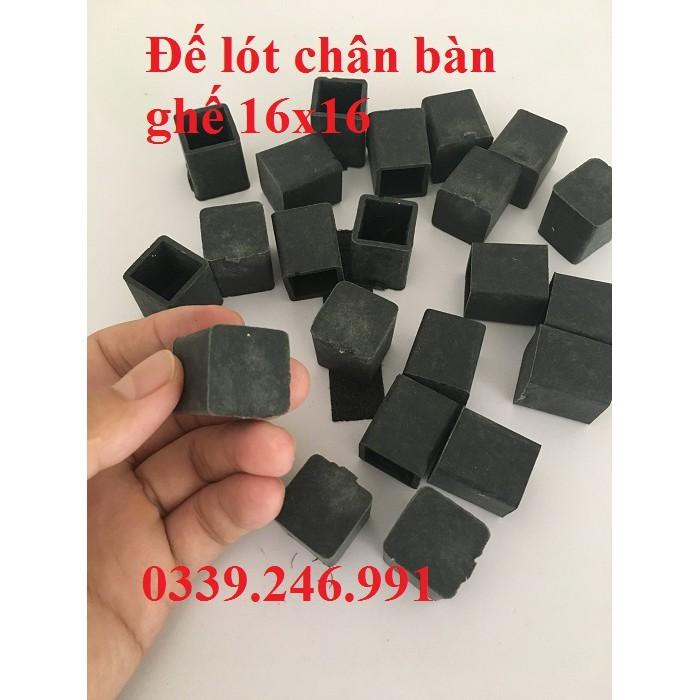 10 chiếc vuông 16x16 mm bao ngoài đế chân bàn ghế chống xước, chụp nhựa chụp chân bàn ghế