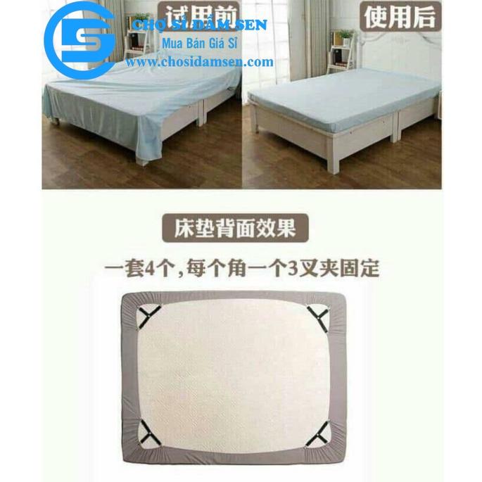 Bộ 4 Kẹp Ga Giường Drap Chống Xê Dịch ( Giao Màu Ngẫu Nhiên