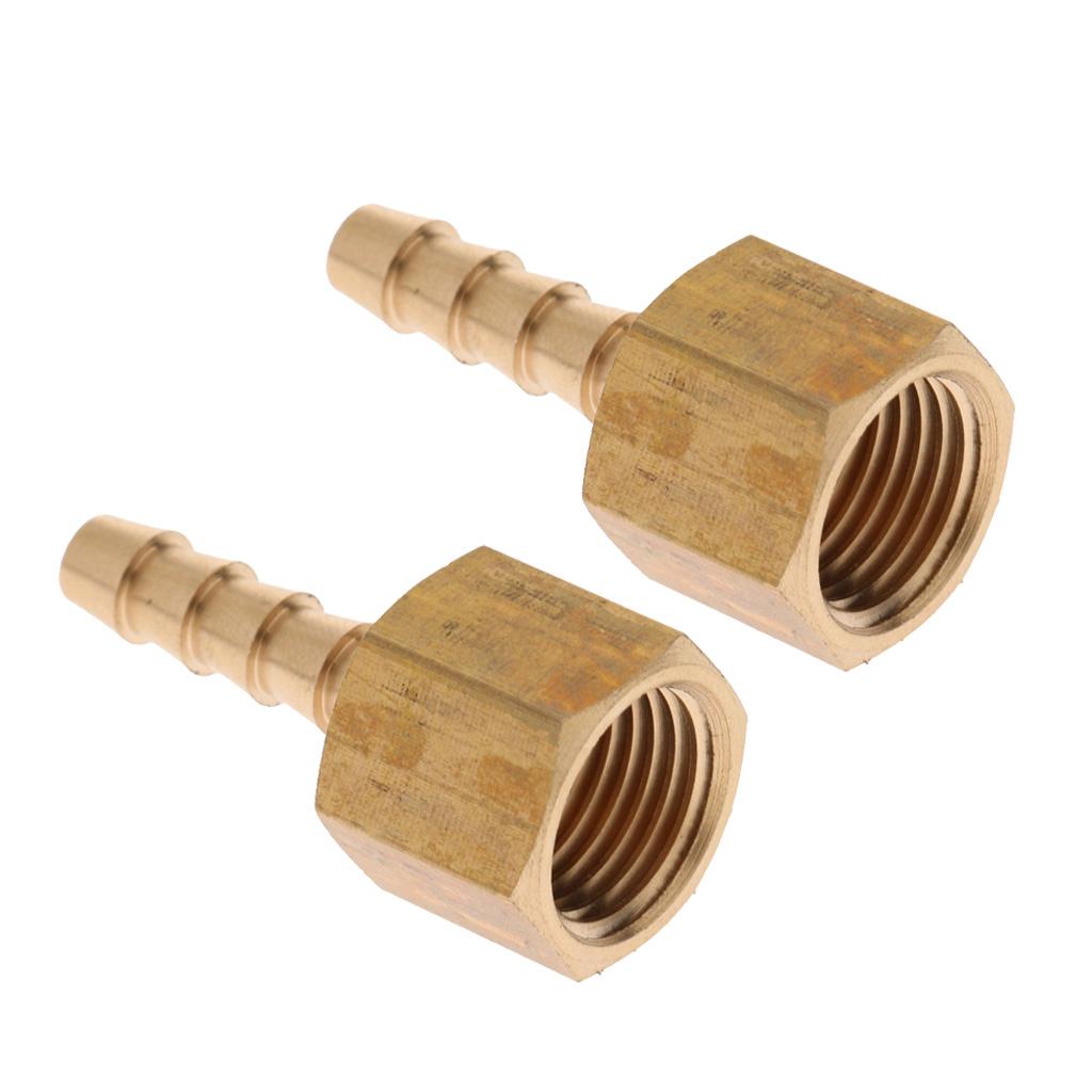 2 Chiếc Đồng Nữ Vòi Lắp, Cổng Kết Nối Đầu Nối Adapter Barb 1/4 BSP DÂY CHUYỀN 6mm