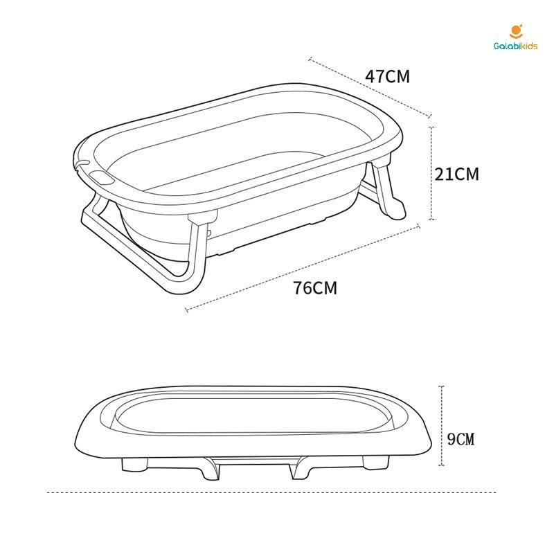 Chậu tắm gấp gọn cao cấp kèm phao cho bé