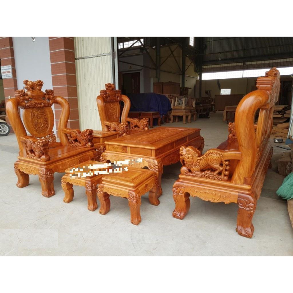 Bộ bàn ghế Nghê Bảo Đỉnh gỗ Gõ Đỏ