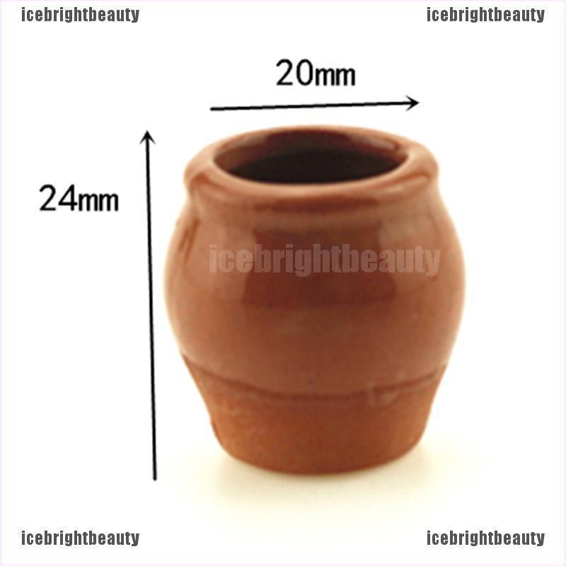 ICEB 1:12 Miniature ceramic flower pot dollhouse diy doll house decor accessories