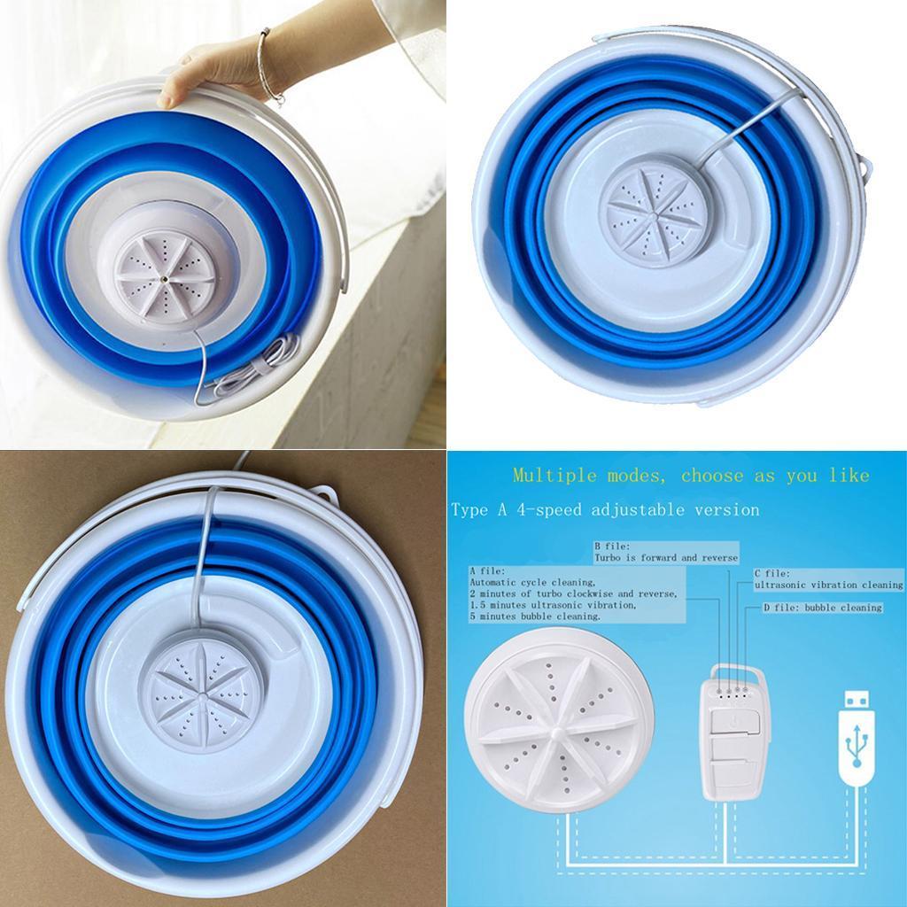 Mini Washing Machine UPGRADED Clothes Folding Laundry Machine Bucket Type B