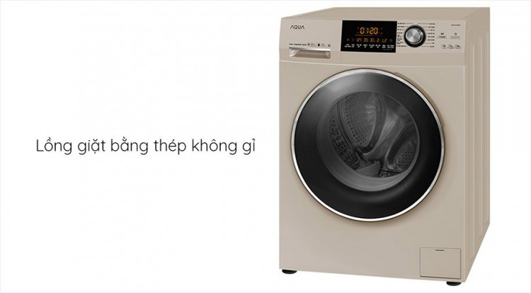 Máy giặt AQUA AQD-D1000A N2, 10.0kg, Inverter Lồng giặt bằng thép không gỉ