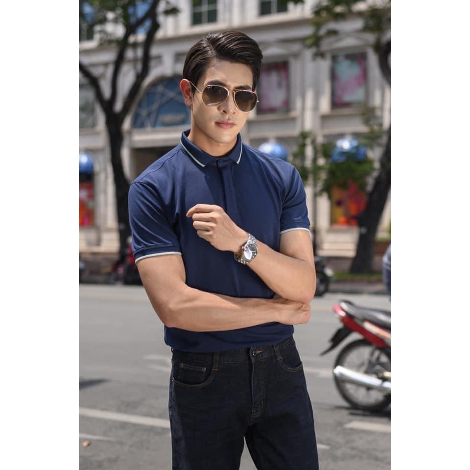 Áo polo nam slimfit BLOOK chất vải thun cá sấu cotton co giãn mã 33369 (HÌNH THẬT)