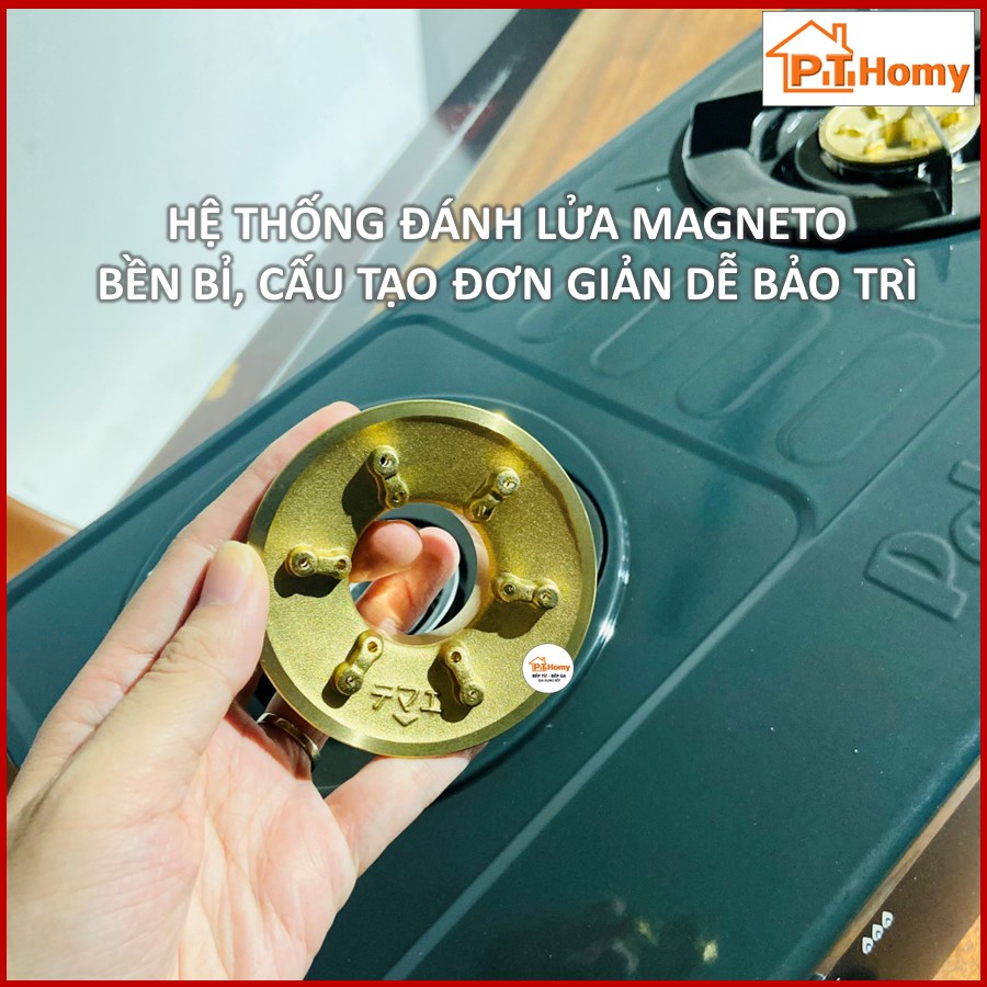 Bếp gas dương để bàn Paloma PA-7MEJ, sản xuất và nhập khẩu nguyên chiếc từ Nhật Bản, mặt bếp tráng men Hàng chính hãng Hàng nhập khẩu