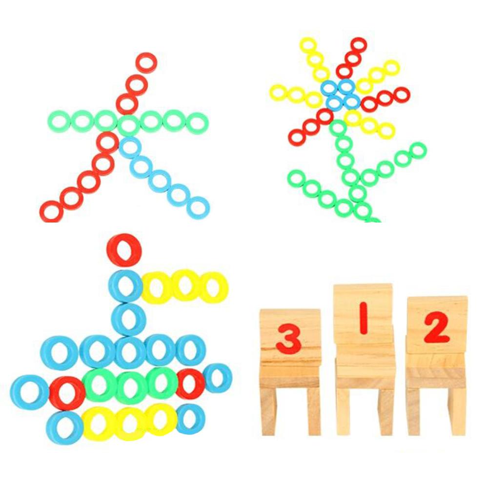 Wooden Math Game Board Number Puzzle Sorting Montessori Toys Early Educational Learning Tools for Kids Toddlers