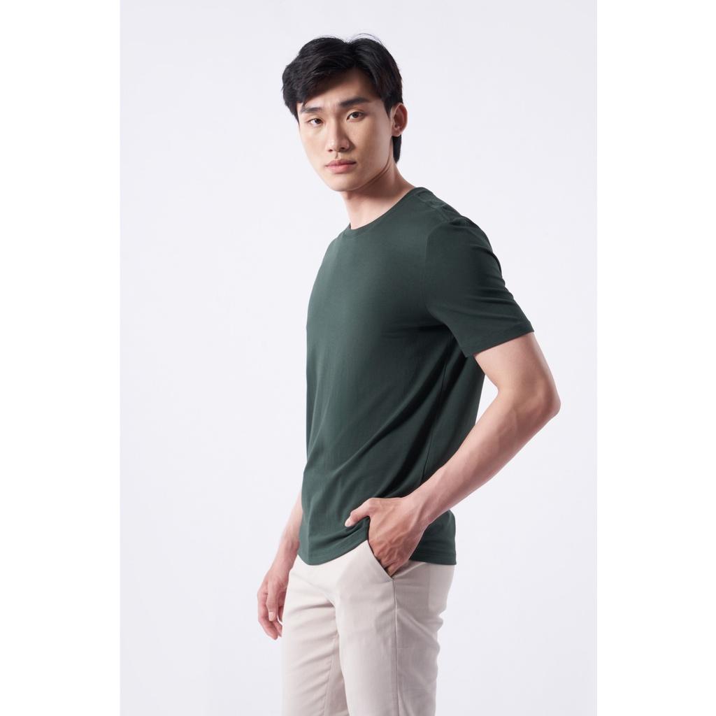 Áo thun trơn ngắn tay form fitted vải cotton mềm mát lạnh nhiều màu - 10S21TSH019CR2 | LASTORE MENSWEAR