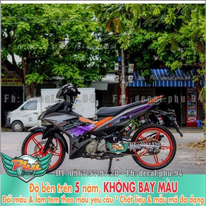 Tem rời Exciter 150 City Xám Tím -1