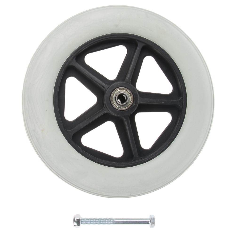 Wheelchair Mobility Aids Front Castor Replacement Wheel, Solid Tyre, 8 inch