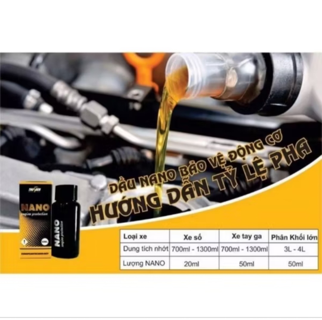 1 CHAI DUNG DỊCH NANO PHỤC HỒI BẢO VỆ ĐỘNG CƠ XE MÁY CAO CẤP