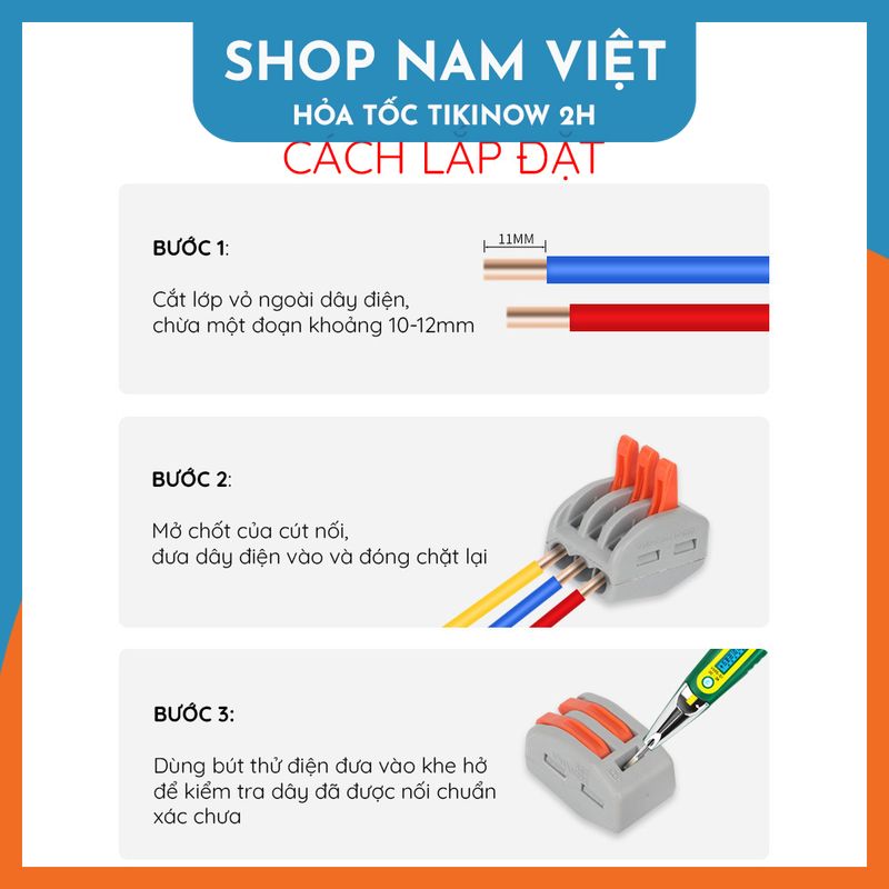 Set 5 Cút Nối Dây Điện KV774 / PCT, Kẹp Nối Dây Điện Nhanh