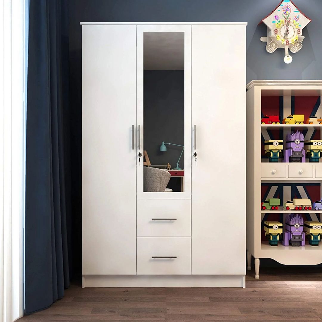 Tủ đựng quần áo thanh lịch bằng gỗ SMLIFE Concord