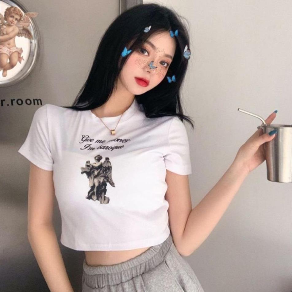 Áo croptop cộc tay dưới 55kg SAMM CLO - Thiên thần