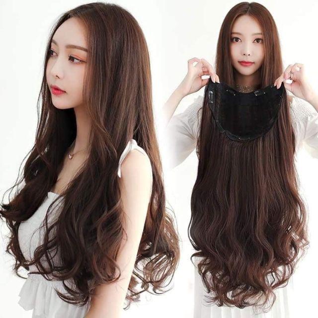 Tóc giả nữ đẹp kẹp chữ U ku08 kèm ảnh thật