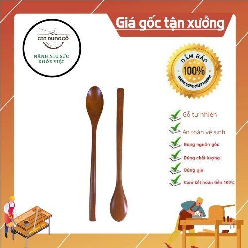 Thìa sinh tố bằng gỗ Nhãn an toàn dùng cho ăn uống ,decor - Đồ dùng nhà bếp 68