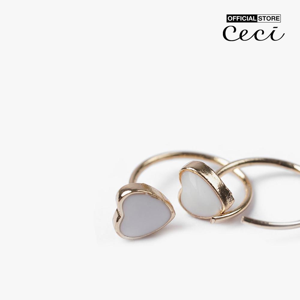 CECI - Khuyên tai nữ khoen tròn xỏ lỗ dáng hở thời trang CC1-04000060-27