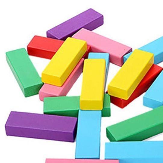 Đồ Chơi Rút Gỗ Màu -DOMINO -Tặng Xúc Xắc